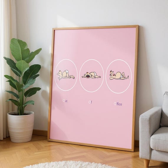 Out Of Office Funny Decor, Work From Home Humor