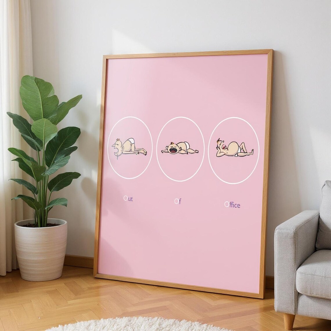 Out Of Office Funny Decor, Work From Home Humor