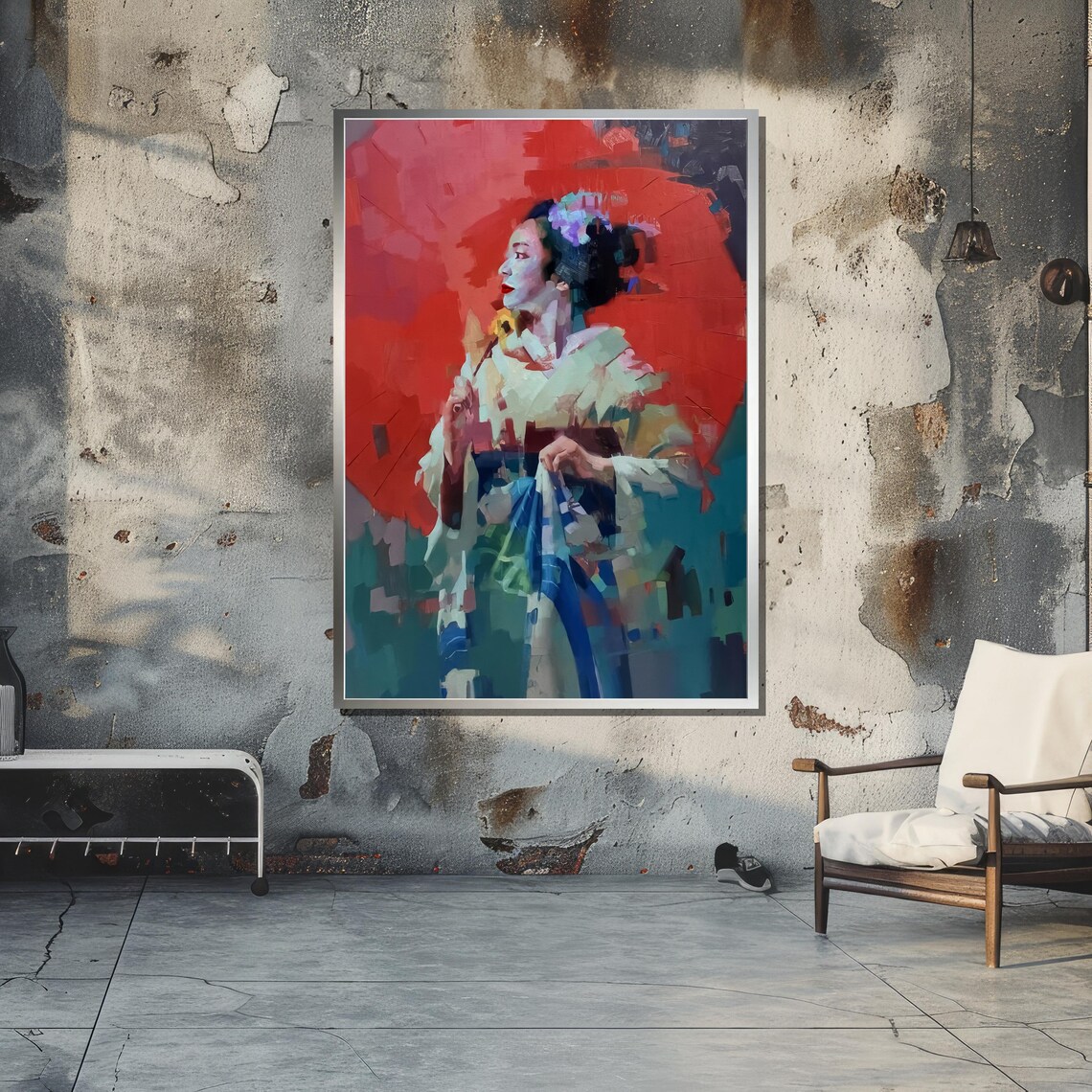 Impressionist Maiko Geisha Painting, Japanese Art - Image 4