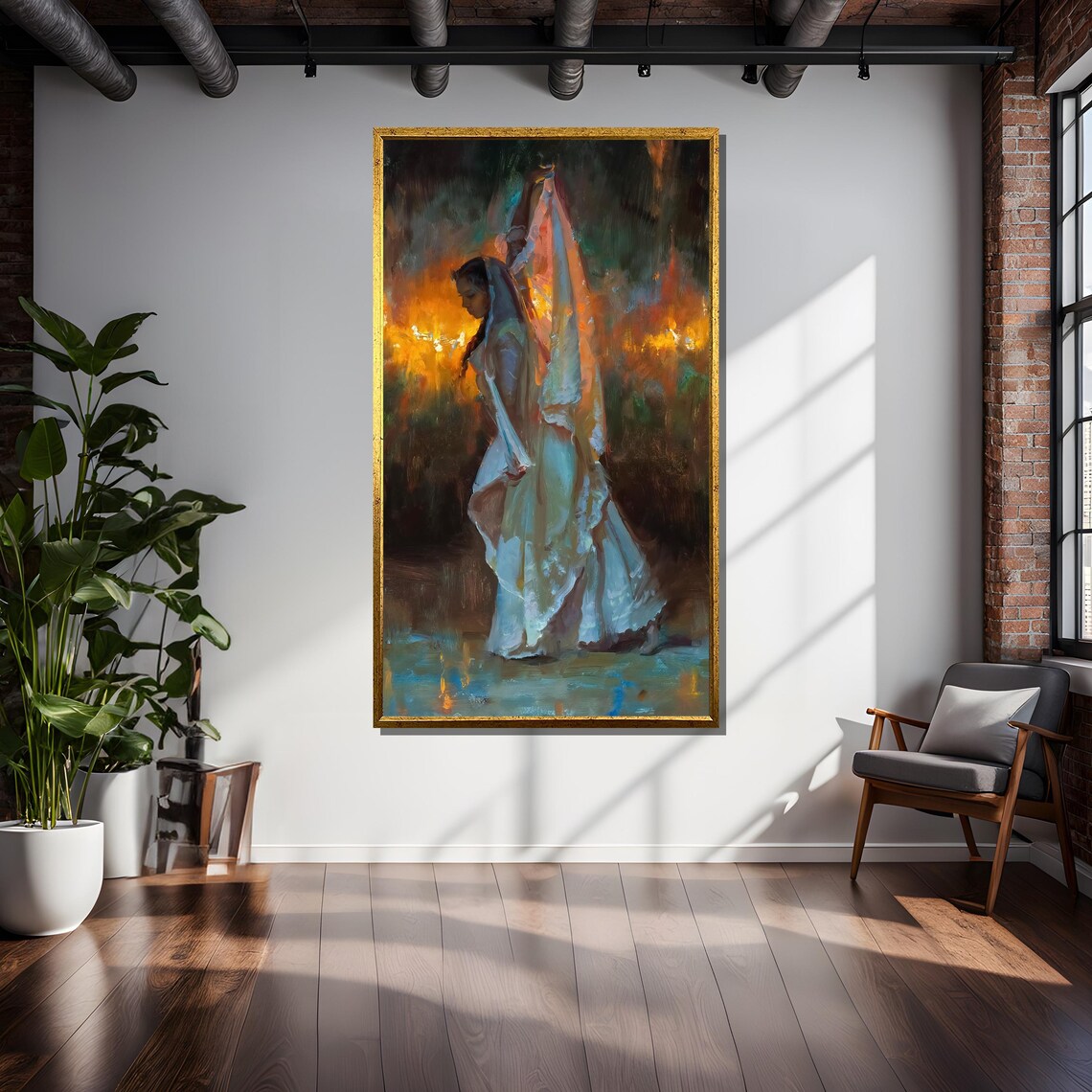 Graceful Woman In White Gown, Ethereal Portrait - Image 5