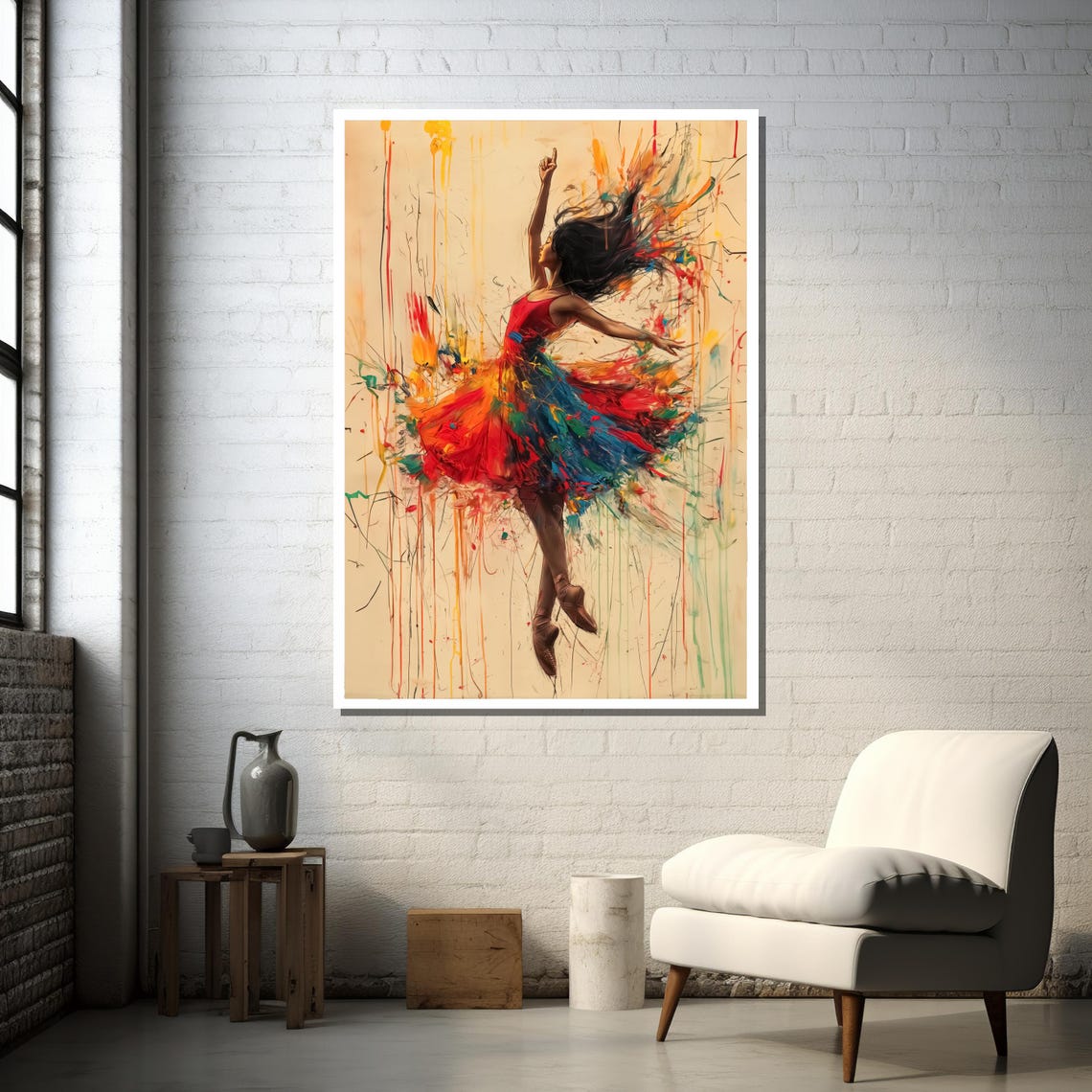 Ballerina In Motion, Abstract Dance Art - Image 2