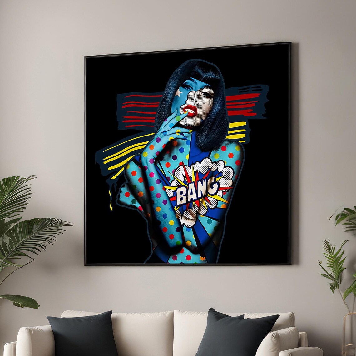 Bold Pop Art Woman, Comic Book Explosion