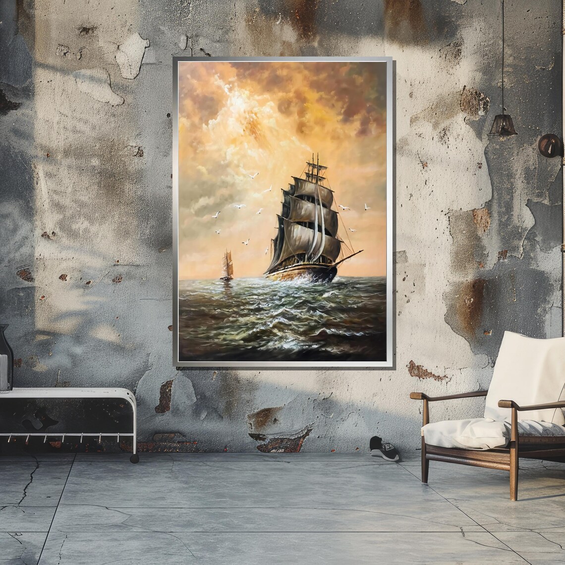 Grand Sailing Ship on Open Sea, Maritime Adventure - Image 6