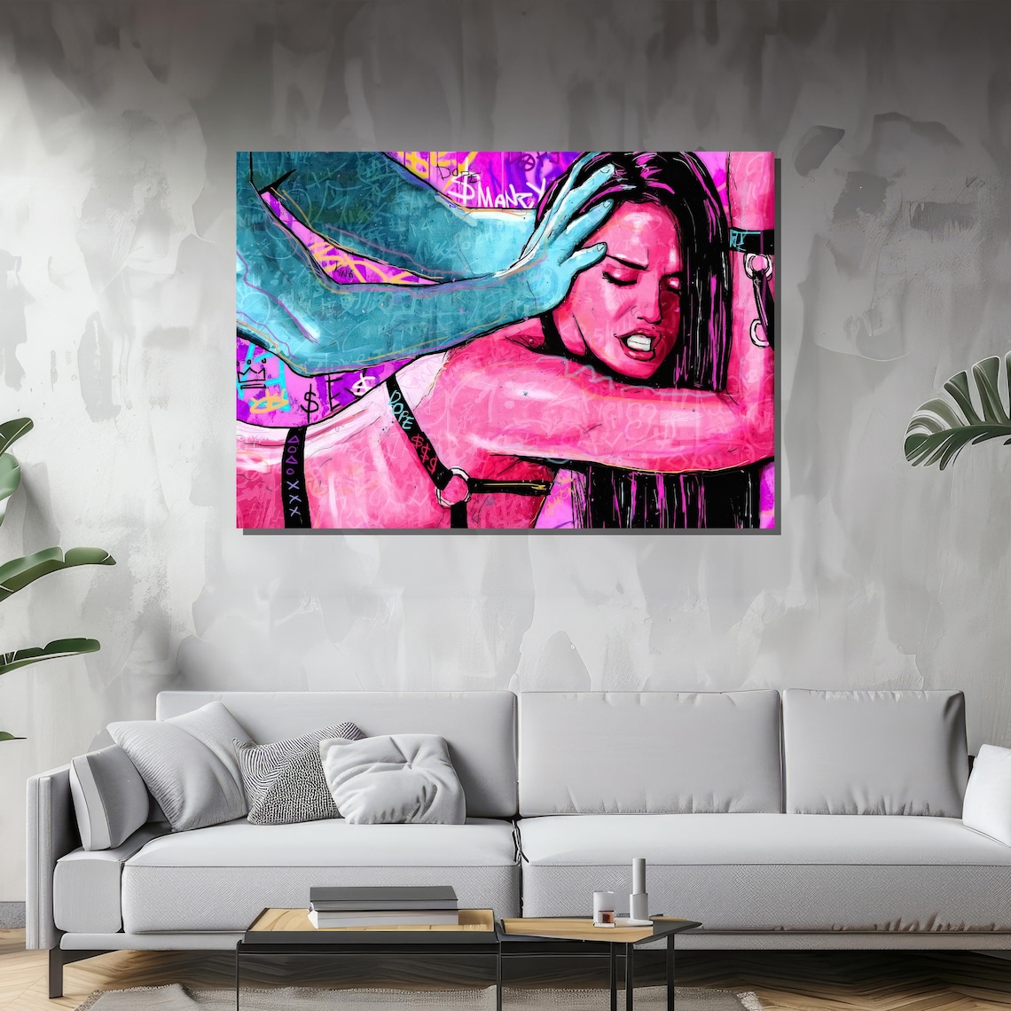 Bold Erotic Pop Art, Modern Bedroom Wall Art Print - Image 2