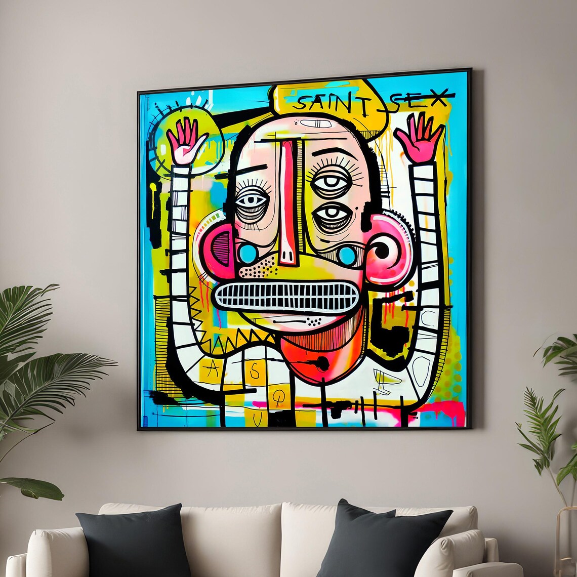Colorful Abstract Street Art, Pop Art Print