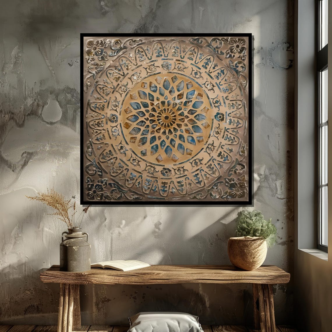 Ornate Mandala Boho Wall Art, Decorative Geometric Art Print - Image 5