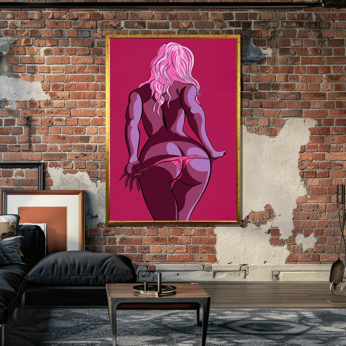 Bold Pop Art Woman in Pink, Contemporary Decor - Image 6