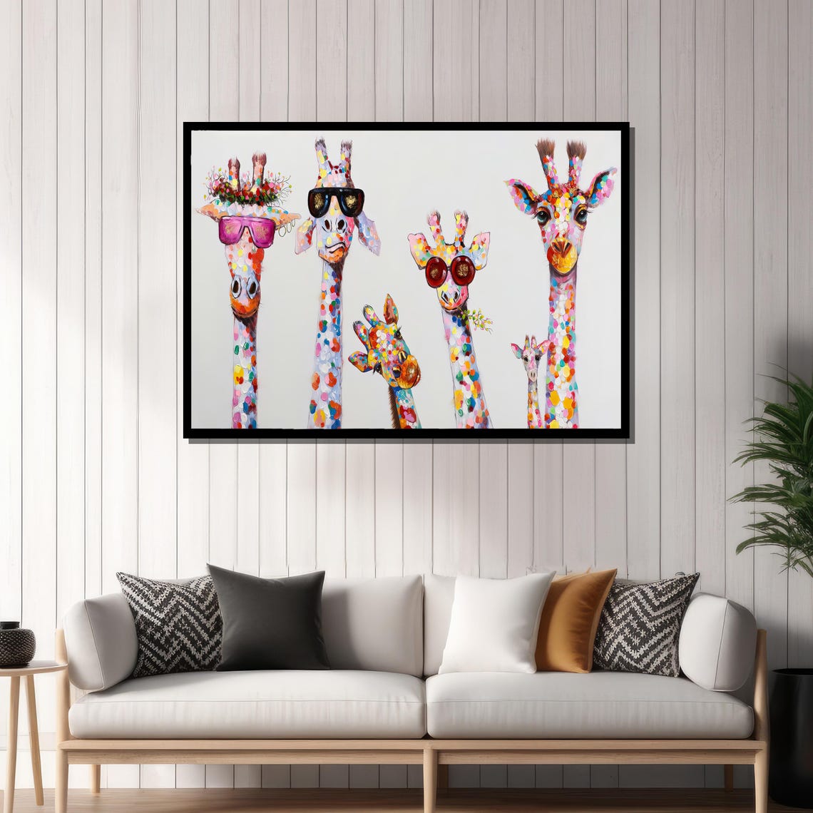 Colorful Giraffe Retro Travel Poster - Image 4