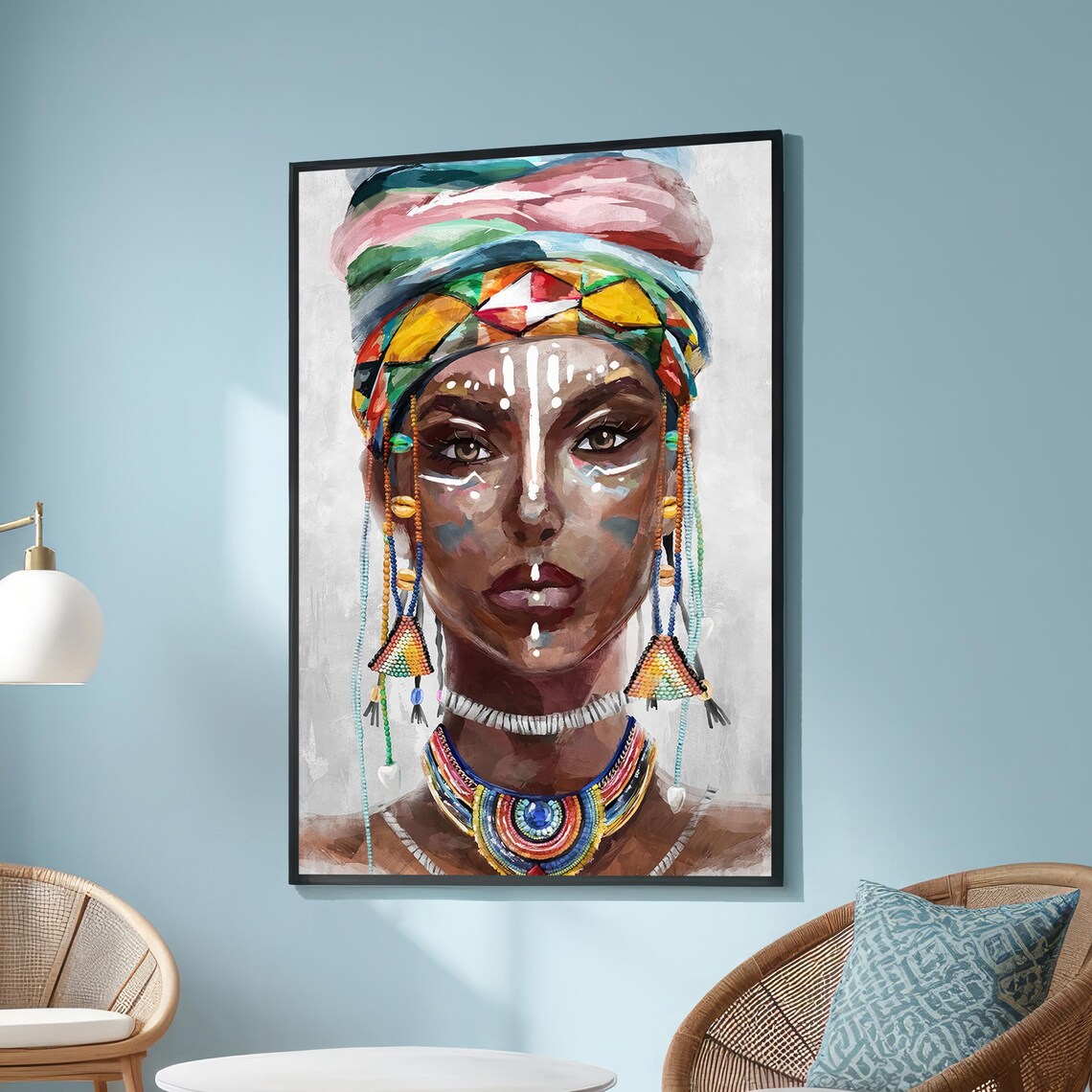 Tribal Woman Portrait, African Culture Art Print - Image 6