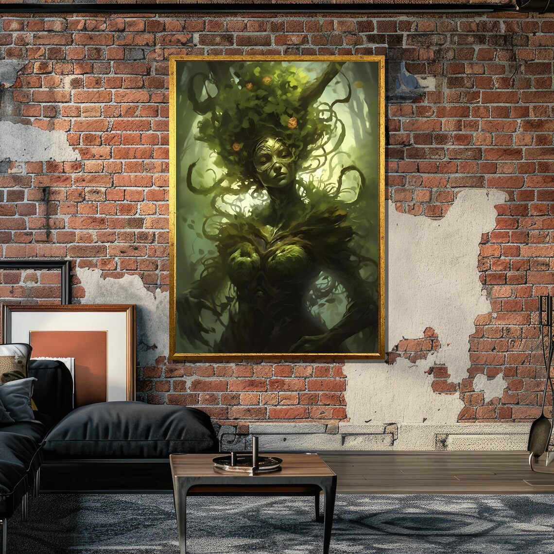 Fantasy Forest Spirit Art Print, Mystical Nature Goddess - Image 6