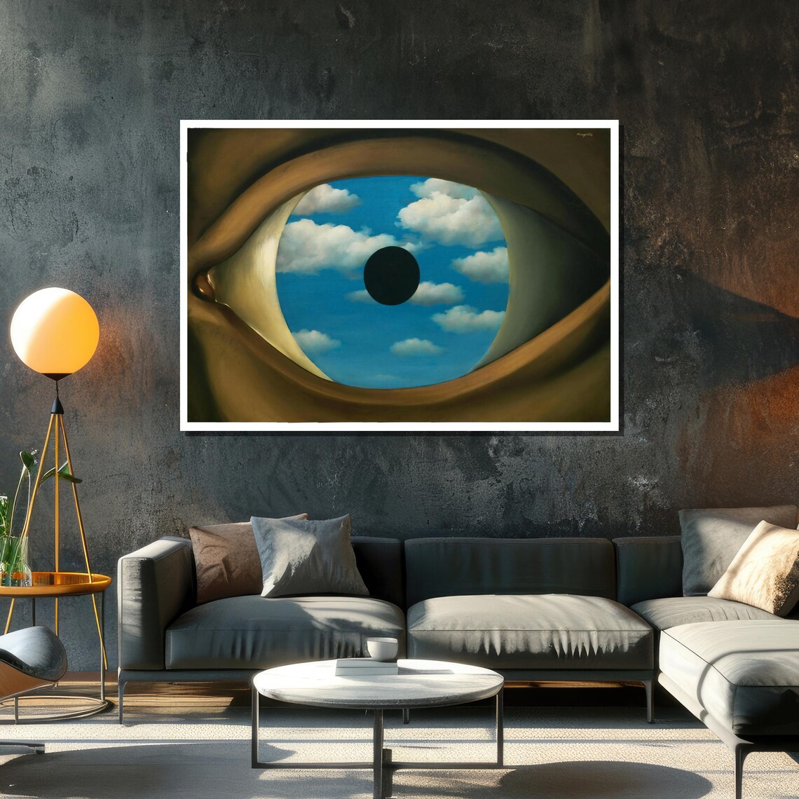 Ren Magritte The False Mirror, Surrealist Eye Decor - Image 5