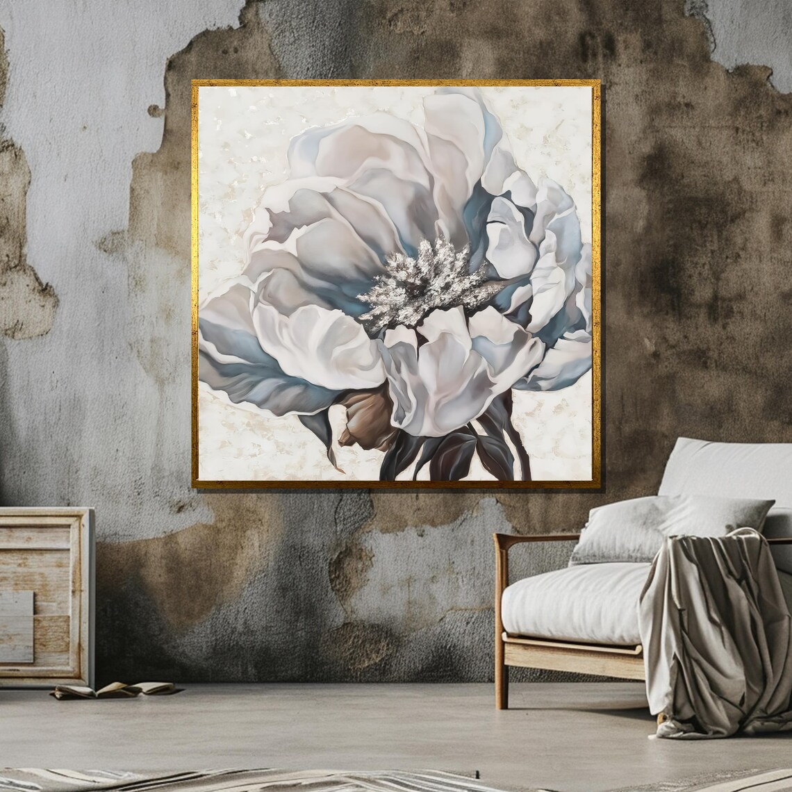 Soft White Flower, Modern Floral Wall Art - Image 6