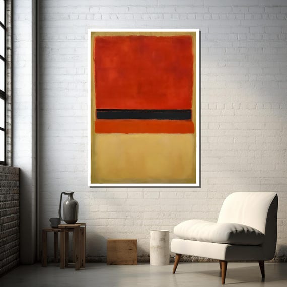 Rothko-Inspired Abstract Art Print, Minimalist Modern