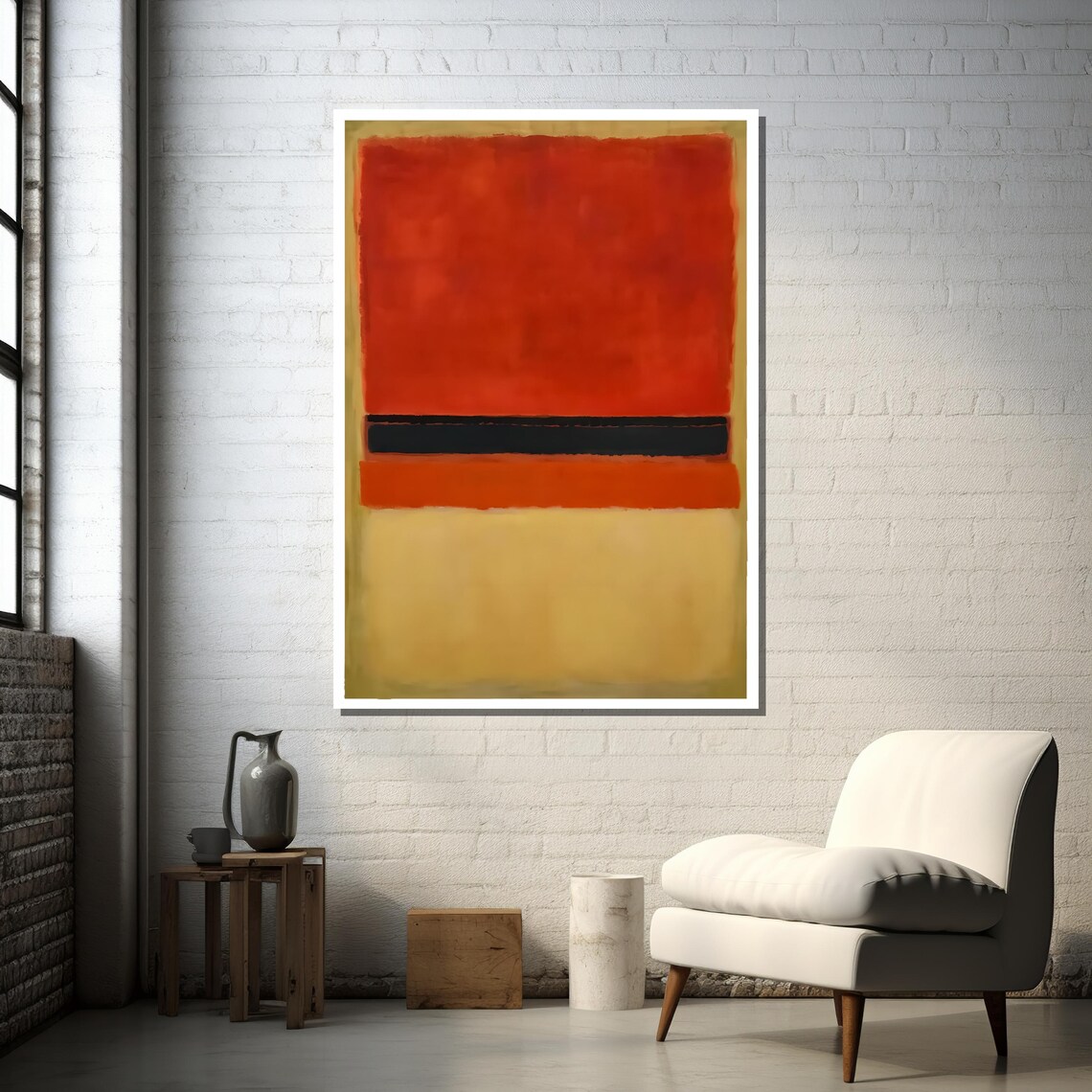 Rothko-Inspired Abstract Art Print, Minimalist Modern