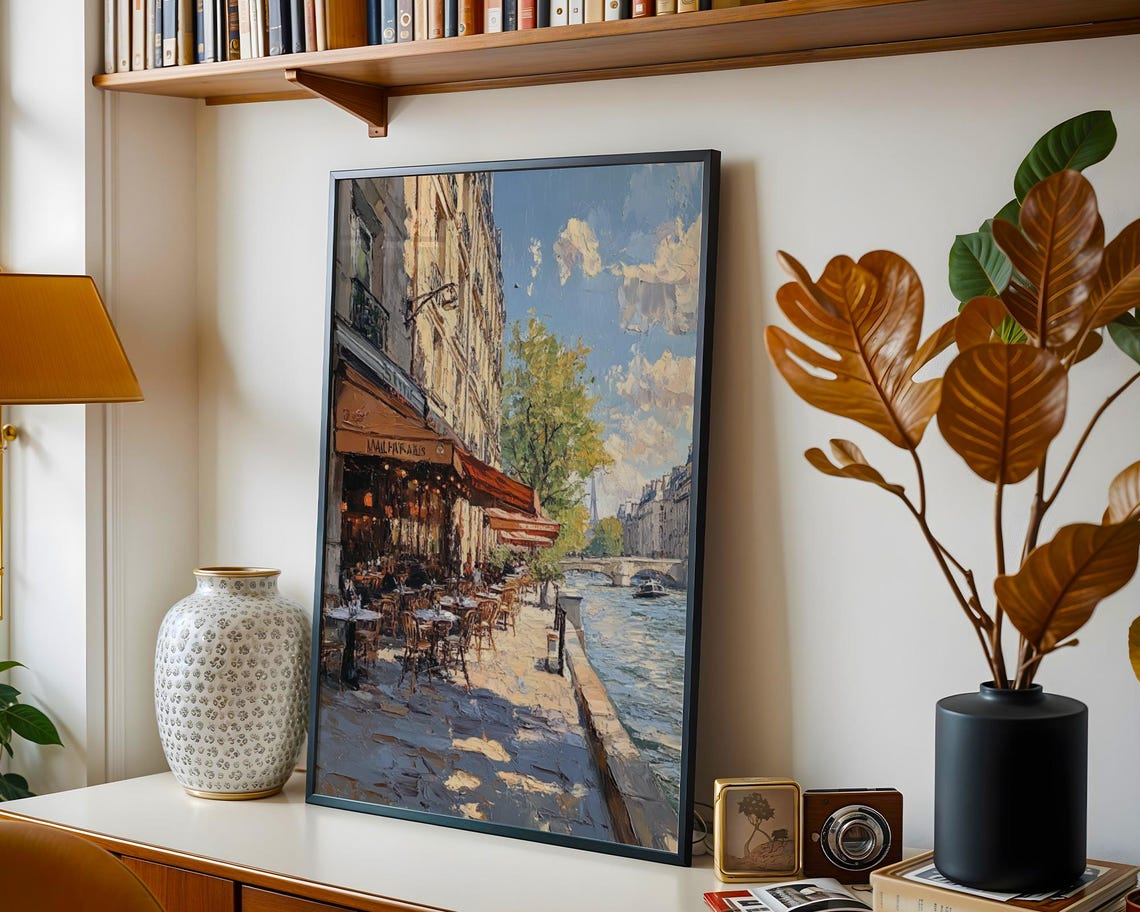 Parisian Street Art Painting Paris Art Abstract Floral Print French Art Decor Parisian Street Print Henri Matisse Flower Market - Image 2