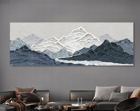 Large 3d Mountains Wall Art Abstract Landscape Painting Textures Wall Art Abstract Landscape Oil Painting On Modern Neutral Wall Art