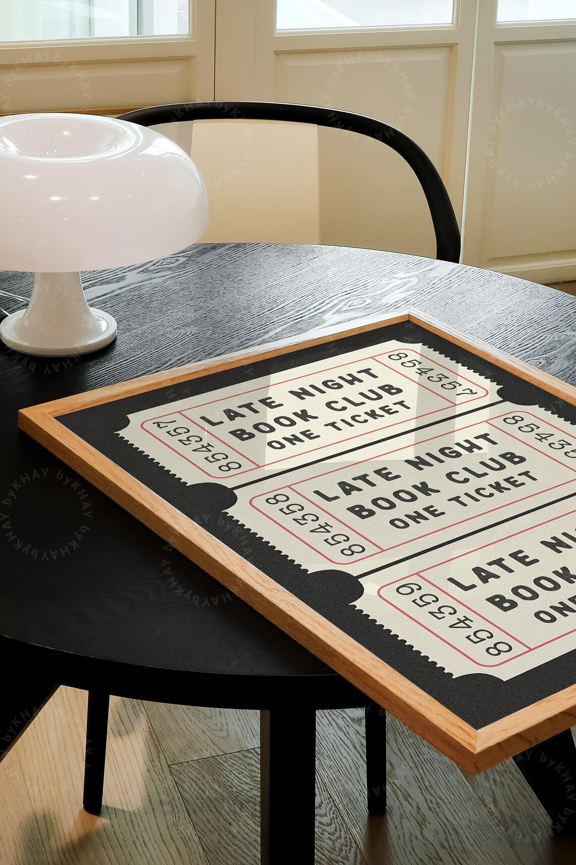 Late Night Book Club Ticket, Vintage Retro Art Print - Image 2