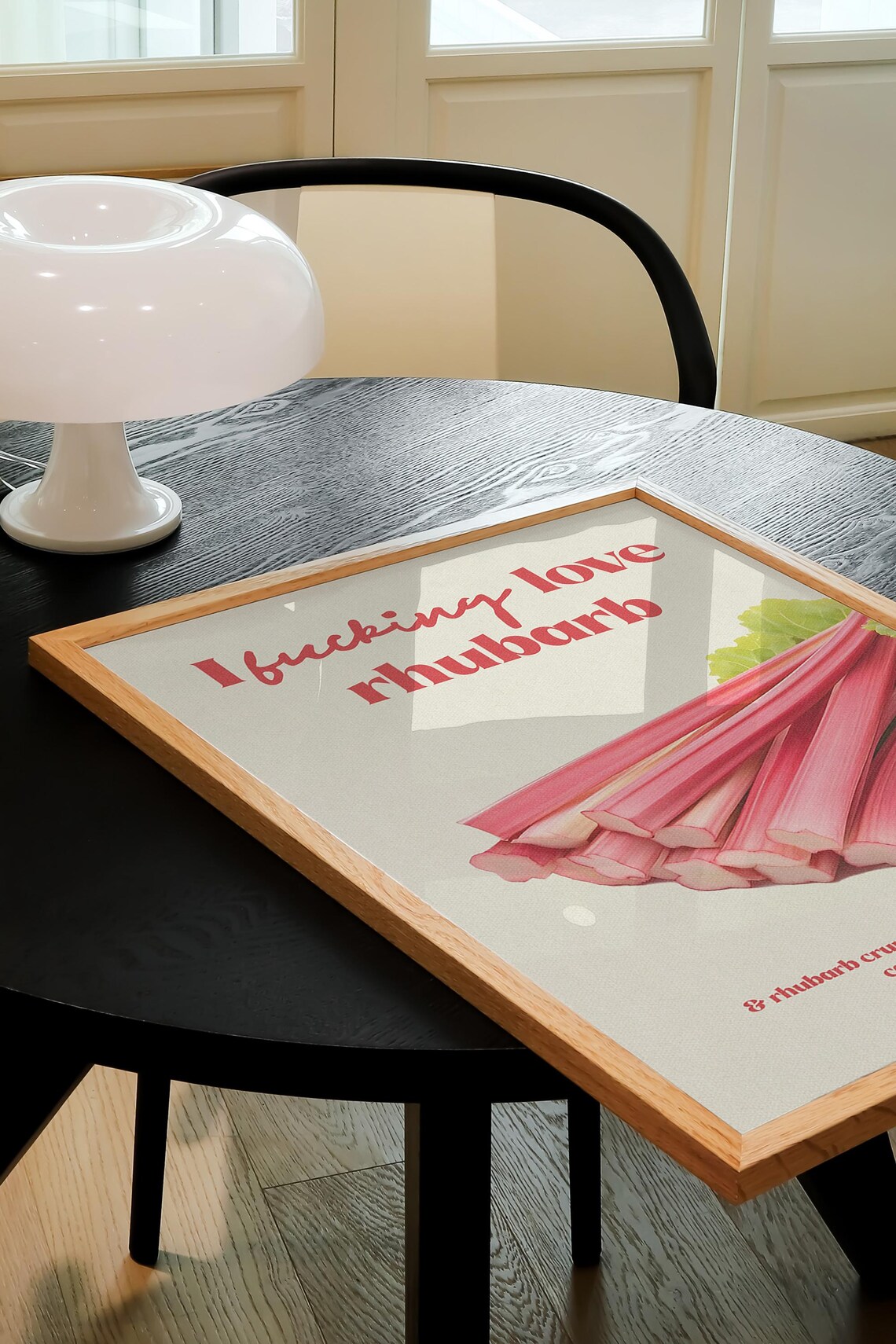 I F***ing Love Rhubarb Retro Food Art Print - Image 4