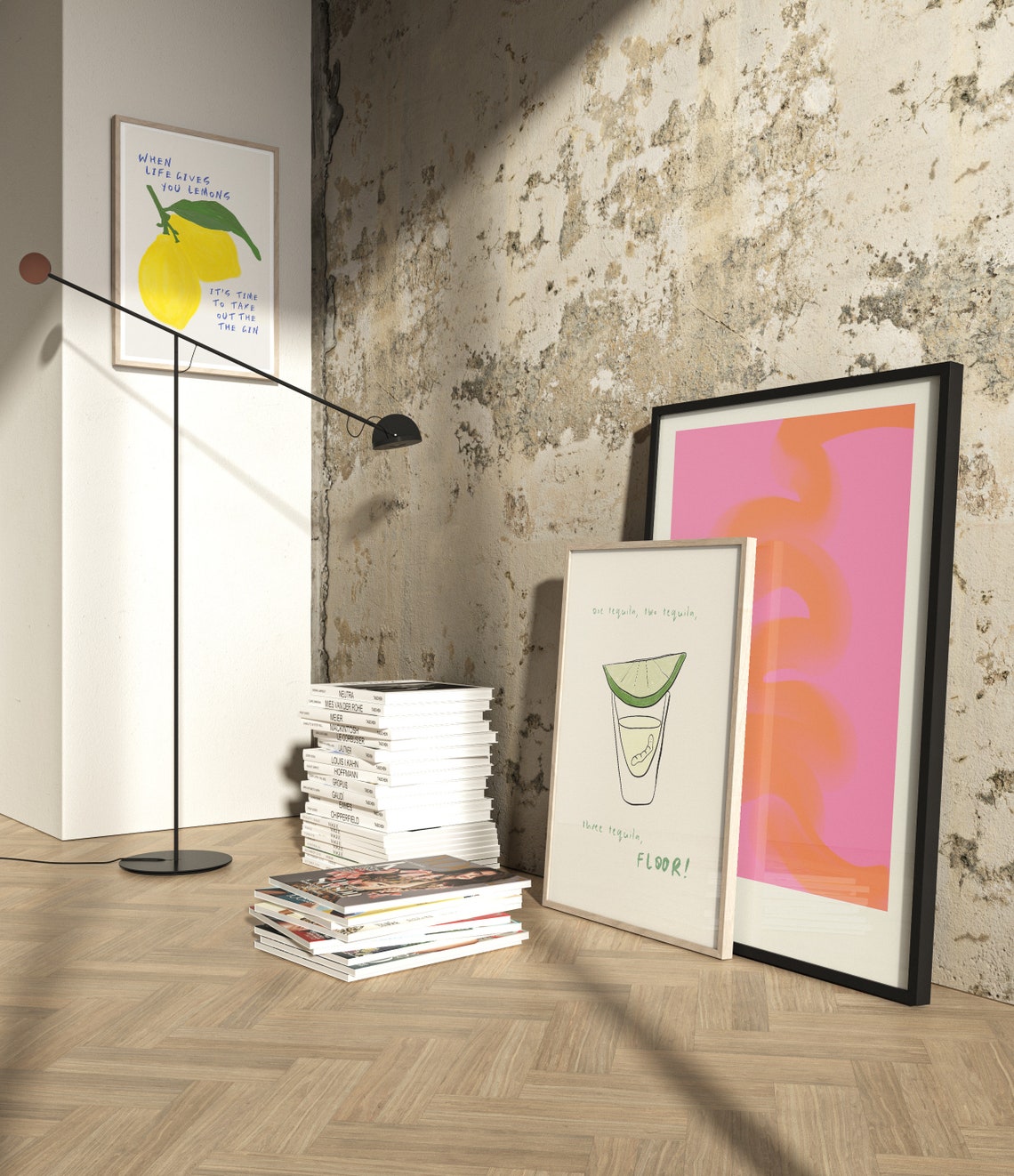 One Tequila Two Tequila Three Tequila Floor Poster Funny Bar Decor - Image 2