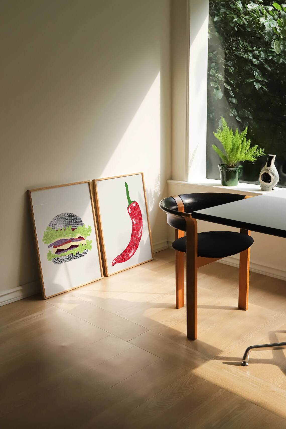 Disco Ball Chilli Kitchen Art Print, Retro Food Poster - Image 2