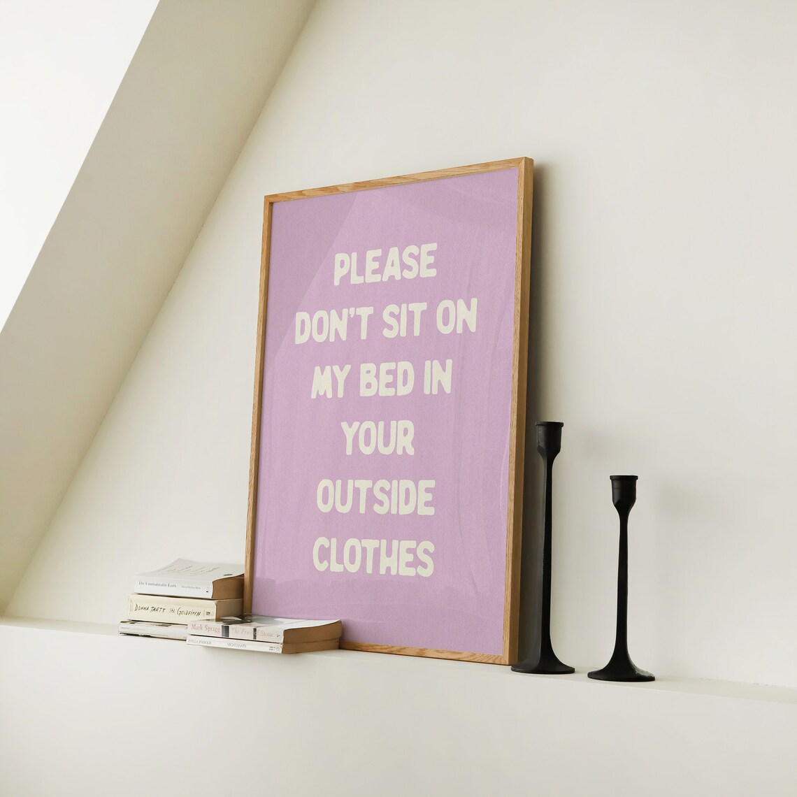 Please Don't Sit On My Bed Typography Bedroom Poster - Image 2