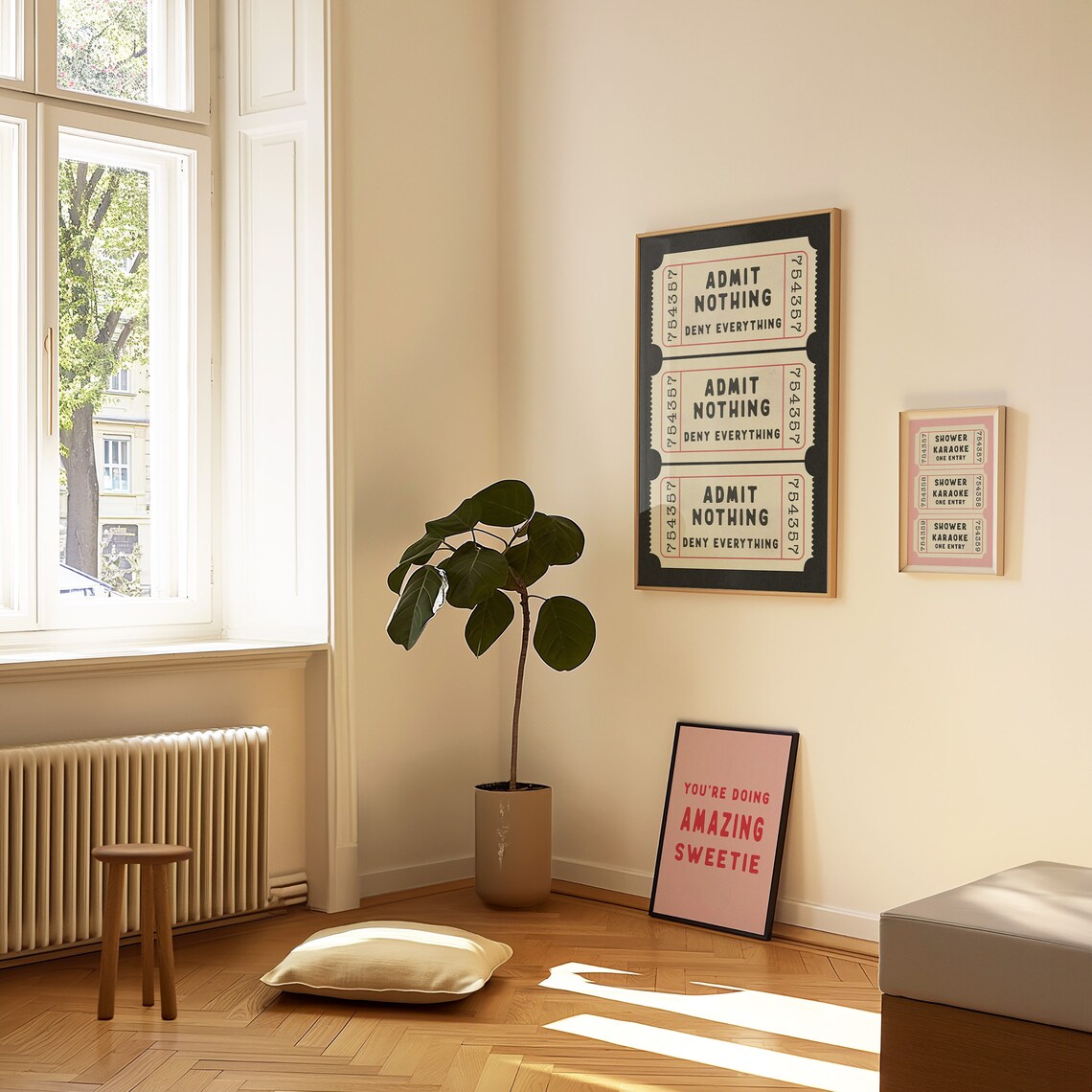 Youre Doing Amazing Positive Retro Typography Print - Image 3