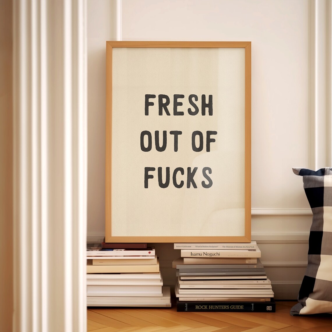 Fresh Out Of Fucks Funny Typography Art Print - Image 4