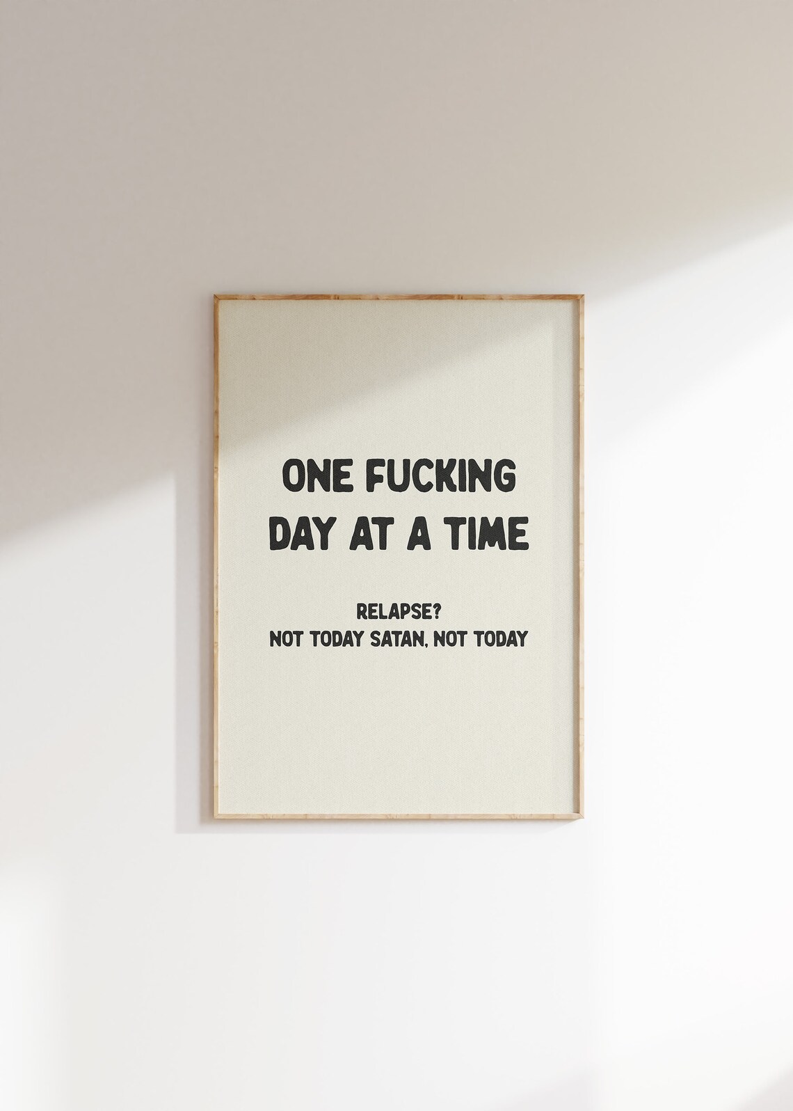One Fucking Day At A Time Sobriety Art Print - Image 4