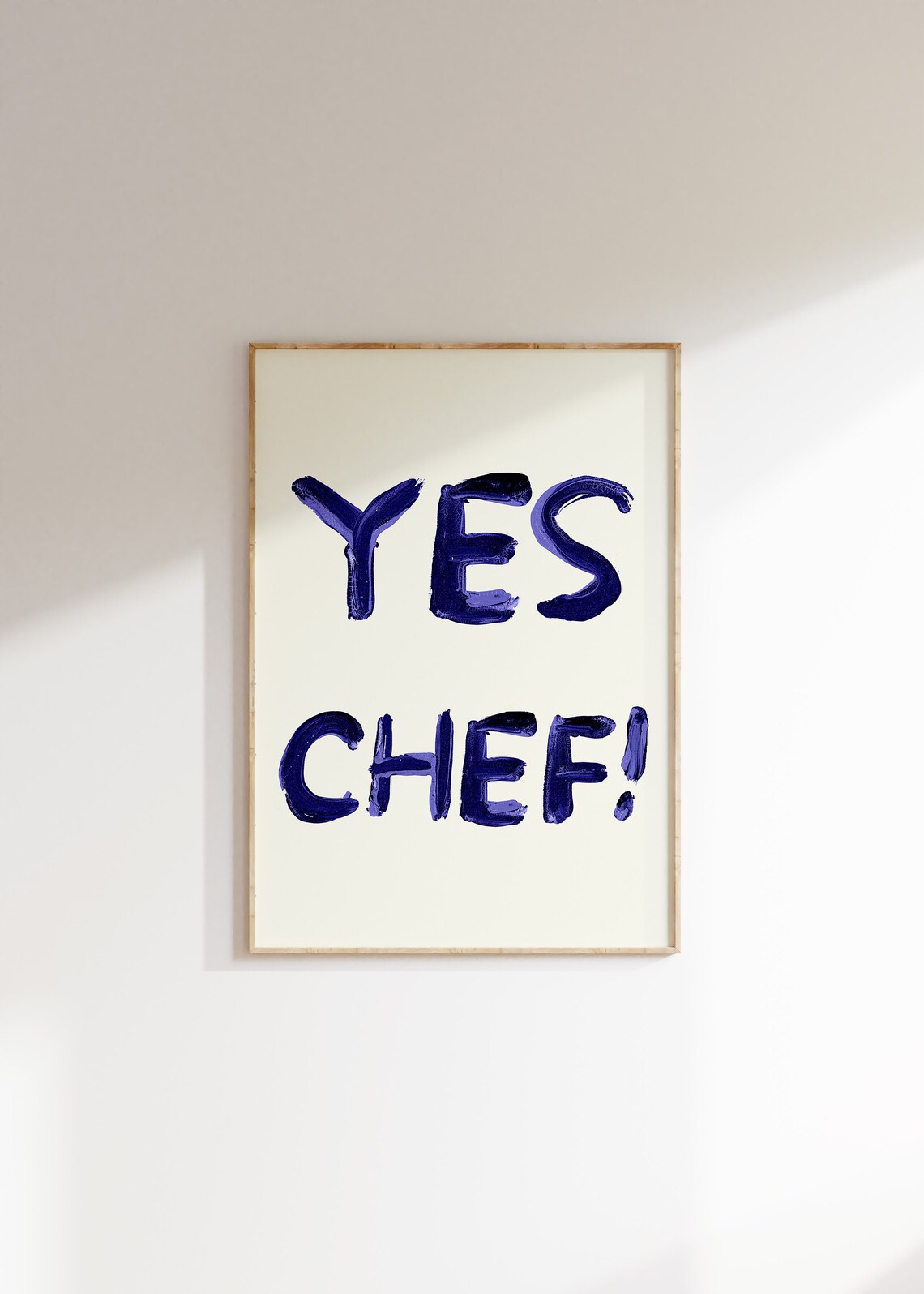 Yes Chef Kitchen Minimalist Cooking Art Print - Image 4