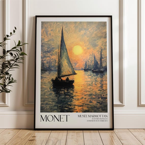 Claude Monet Poster Exhibition Print Art Floral Decor Vintage