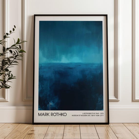 Mark Rothko Art Poster Wall Modern Exhibition Abstract Living Room Decor Home