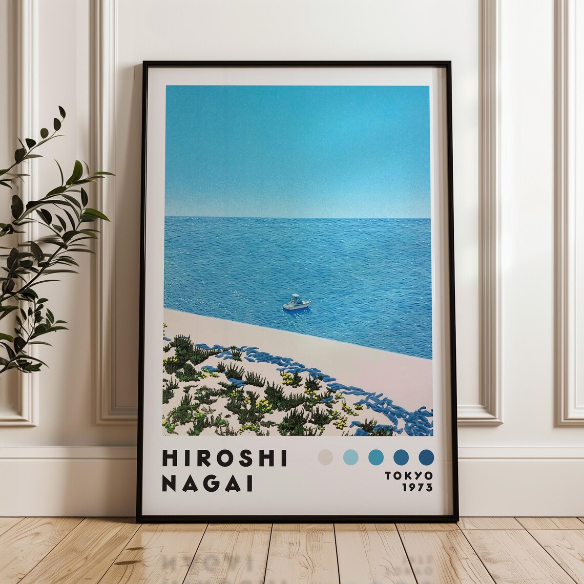 Hiroshi Nagai Japanese City Pop Vaporwave Poster