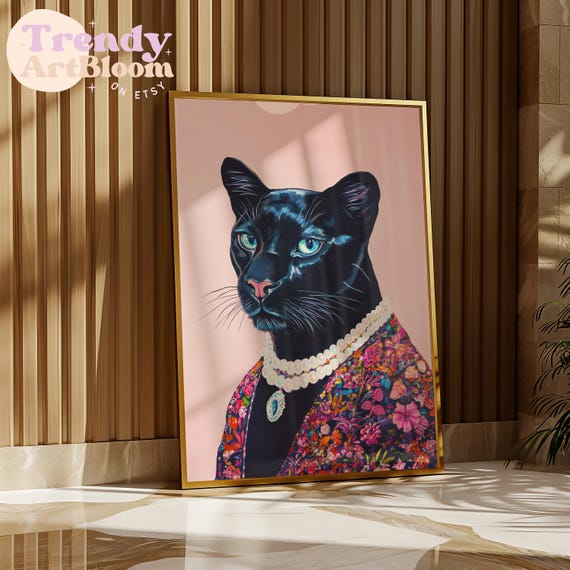 Panther Wall Art Fashion Poster Trendy Print Apartment Decor Room Decor Living Room Art Home Decor Art