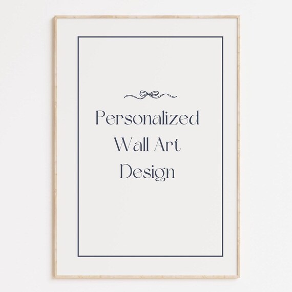 Personalized Elegant Navy Border Script Custom Design Poster