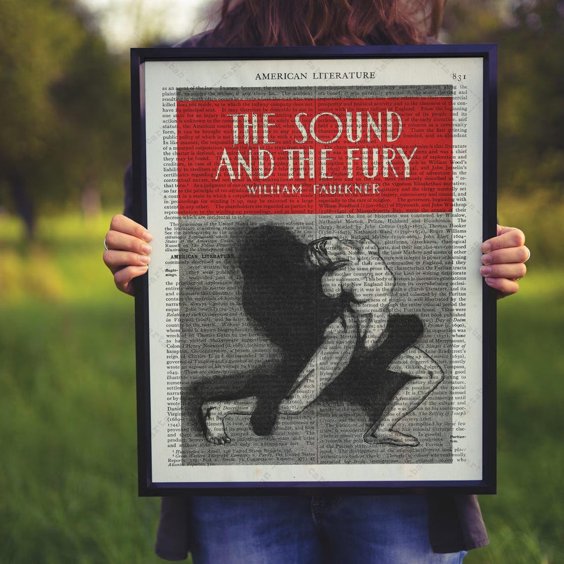 The Sound And The Fury By William Faulkner Instant Print Locally Book Lover Gifts Wall Art Reading Nook Decor Gifts Book Cover - Image 3