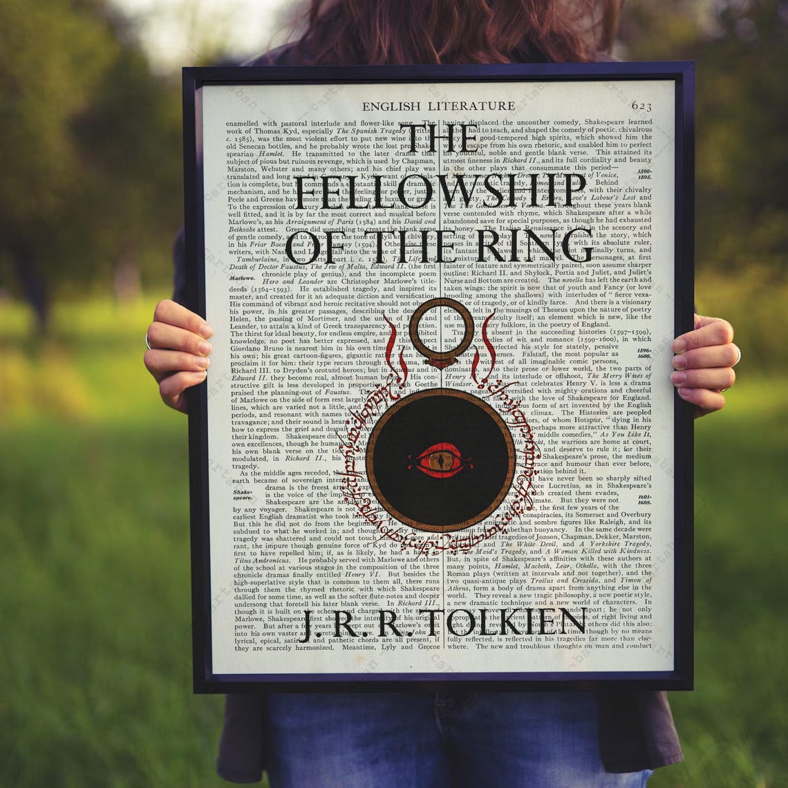 The Fellowship Of The Ring JRR Tolkien One Ring Fantasy Art Poster - Image 4