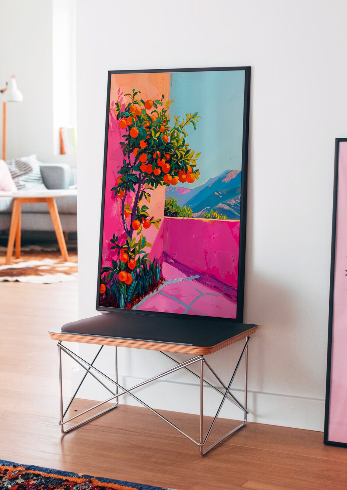 Orange Garden Maximalist Decor Art Print - Image 4