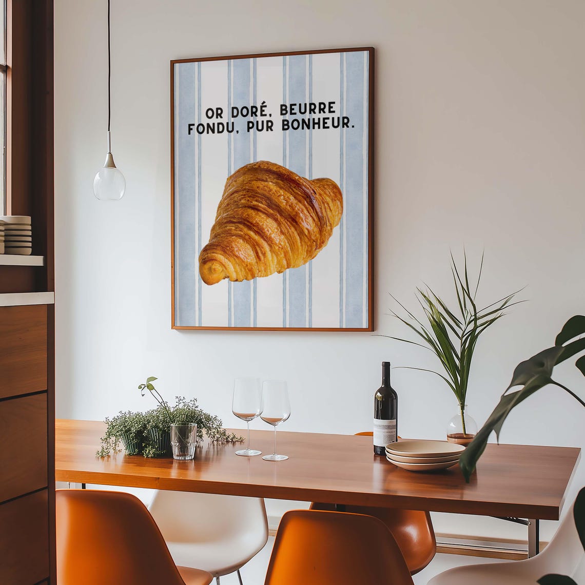 French Croissant, Cute Bakery Art Print - Image 4