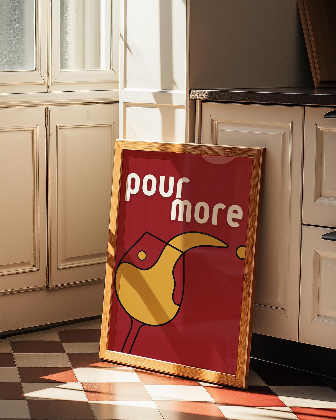 Modern Wine Art Print, Funny Bar Decor - Image 4