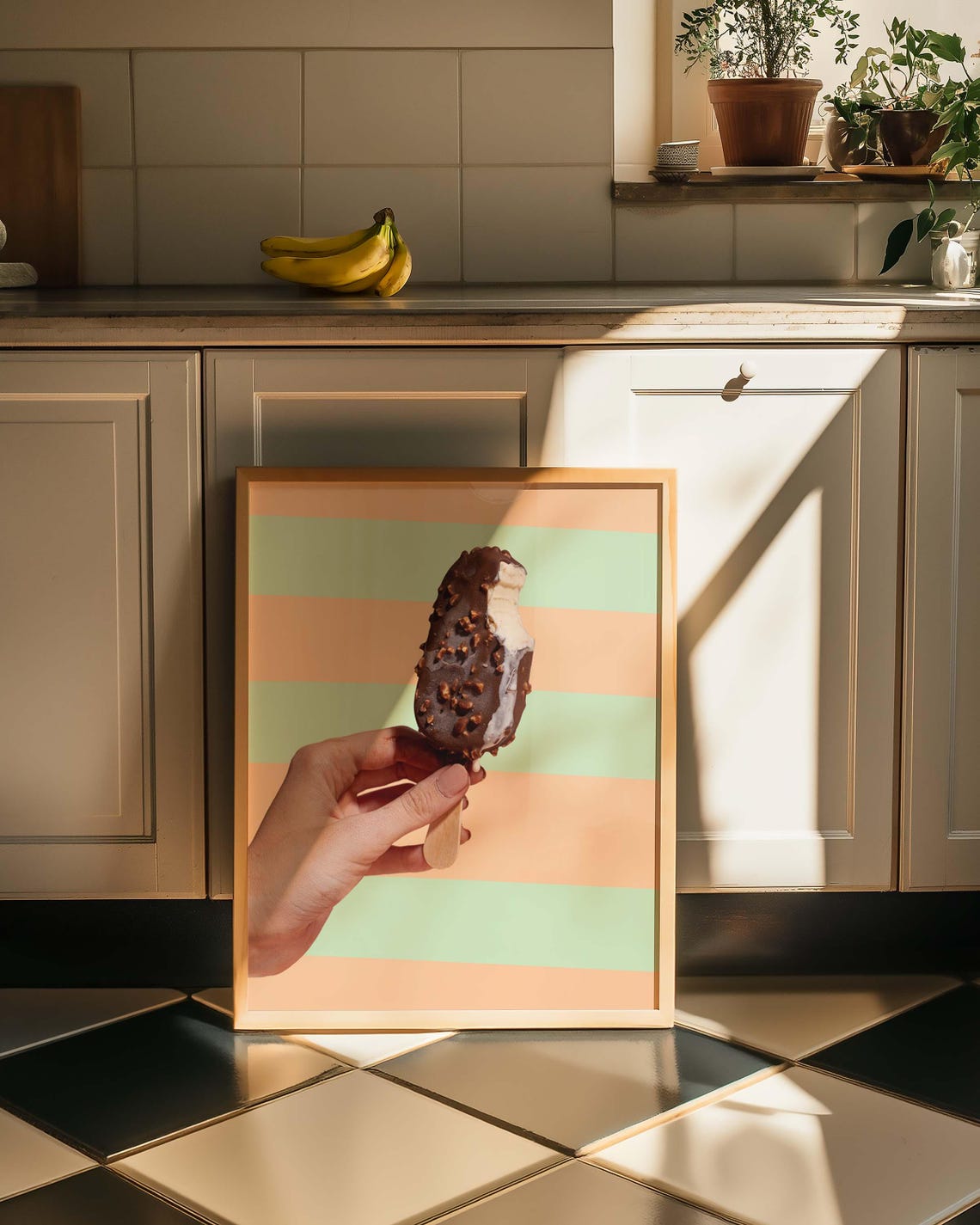 Chocolate Ice Cream Bar Poster, Minimalist Dessert - Image 3