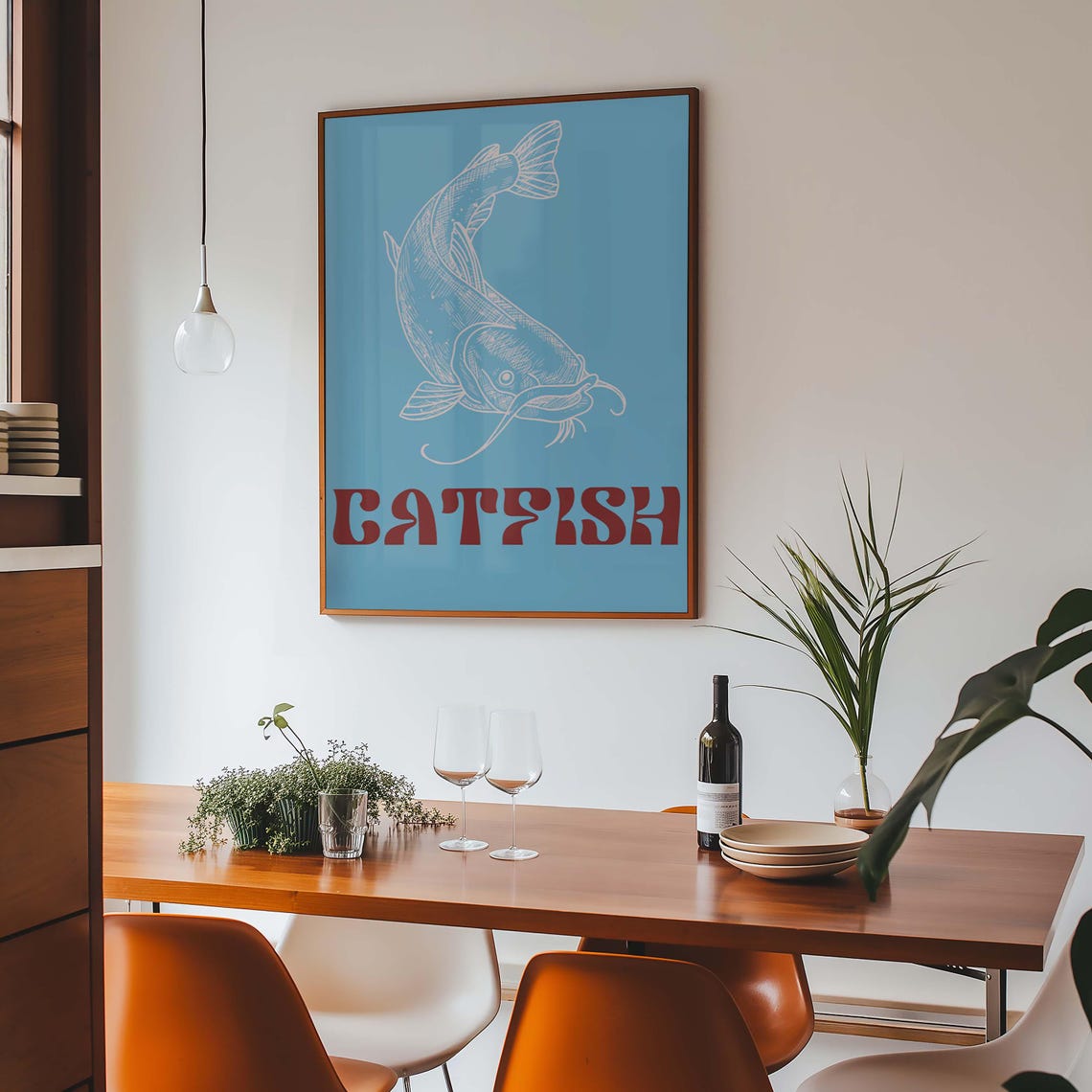 Catfish Vintage Seafood Poster, Kitchen Decor - Image 4