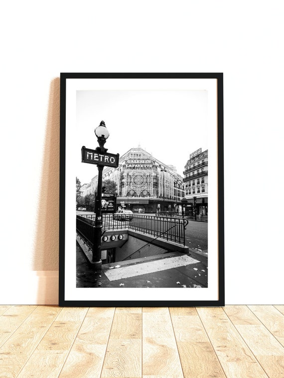 Paris Wall Art Paris Metro Wall Art Black And White Paris Architecture Instant France Wall Art