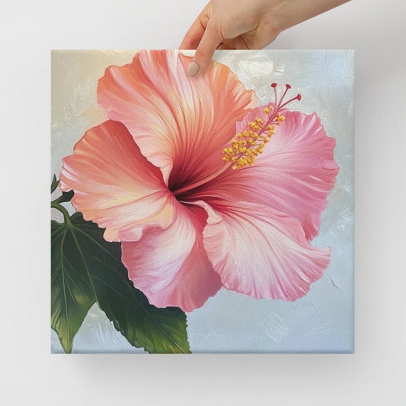 Hibiscus Flower Print Wall Art Hibiscus Painting Print Tropical Wall Art Tropical Flower Art Hibiscus Flower Art