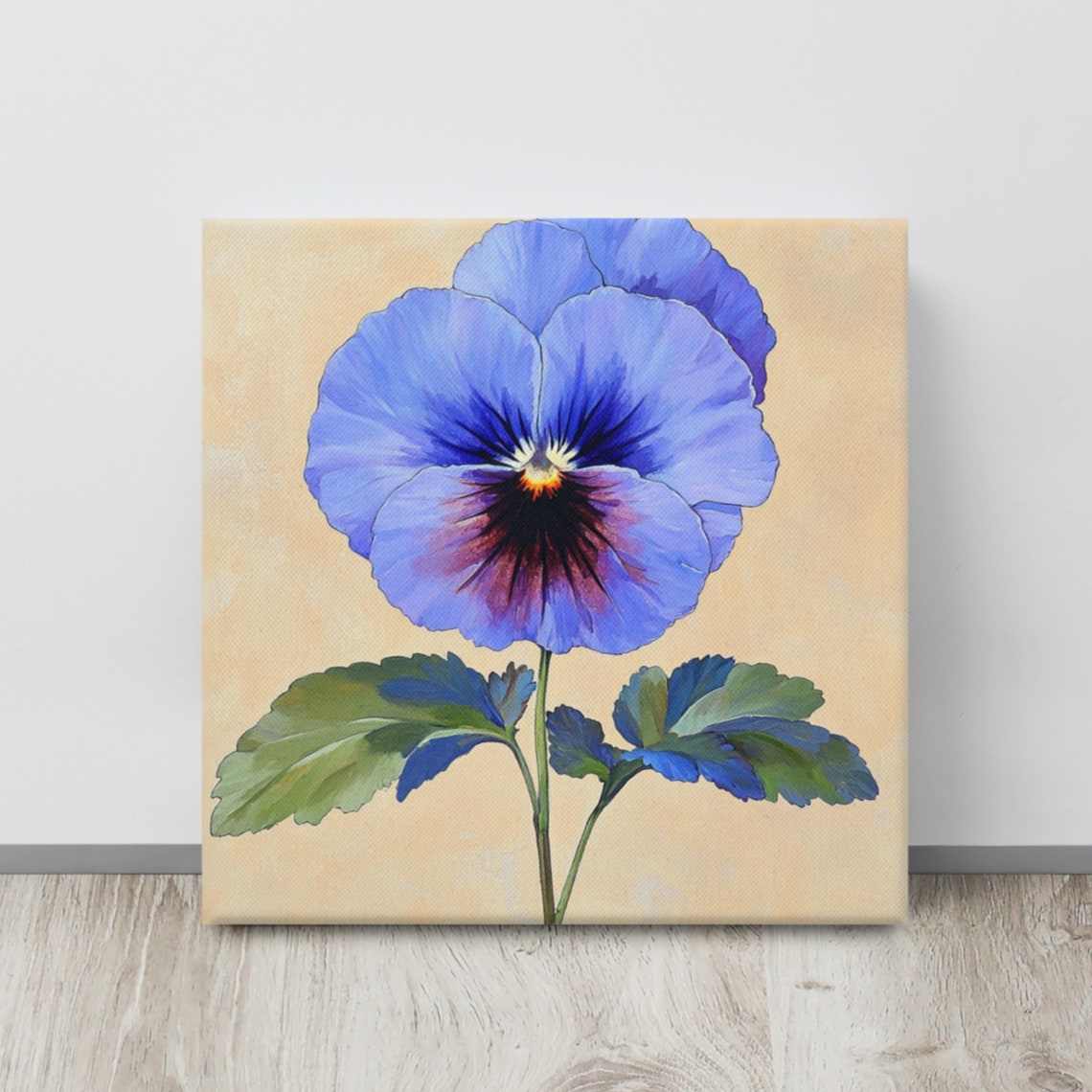 Blue Pansy Flower Print Flower Wall Art Pansy Painting Print Garden Art Print Pansy Gifts Garden Gifts Wall Art