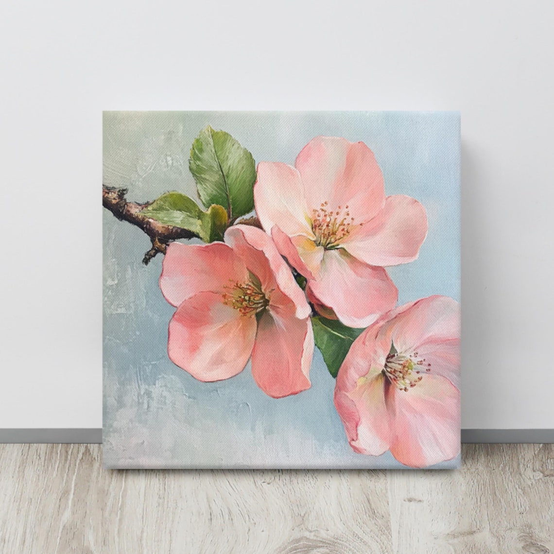 Pink Flowering Quince Print Quince Flower Art Print Wall Art Pink Flower Painting Print Pink Flowering Quince Art