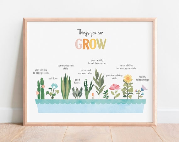 Self Growth Mindfulness Therapy Office Decor Art Print