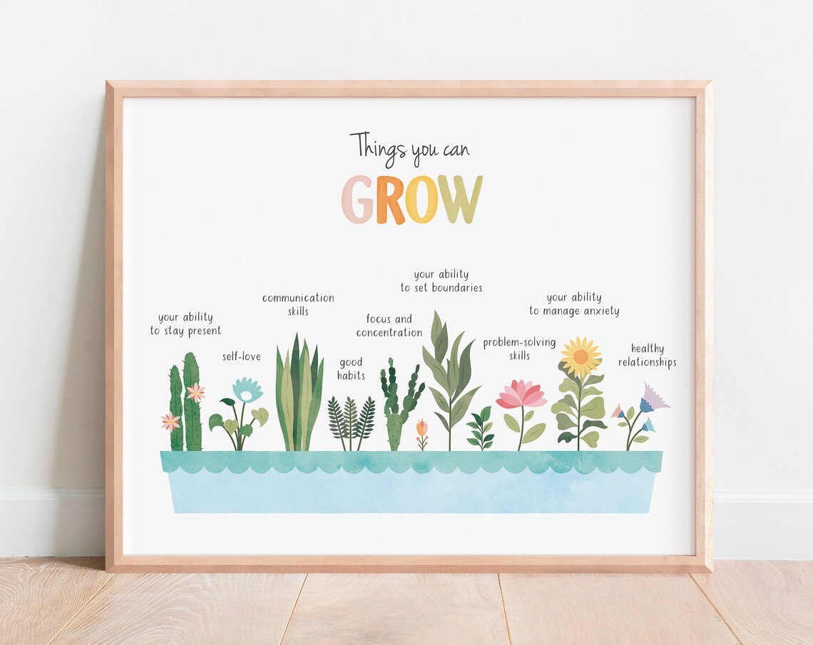 Self Growth Mindfulness Therapy Office Decor Art Print
