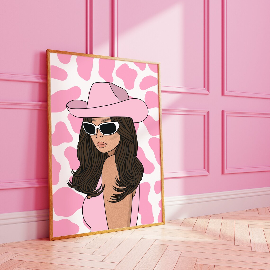 Cowgirl Cowboy Hat Funky Fashion Art Print