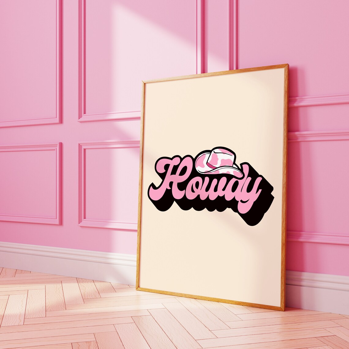 Howdy Cowboy Hat Funky Fashion Art Print