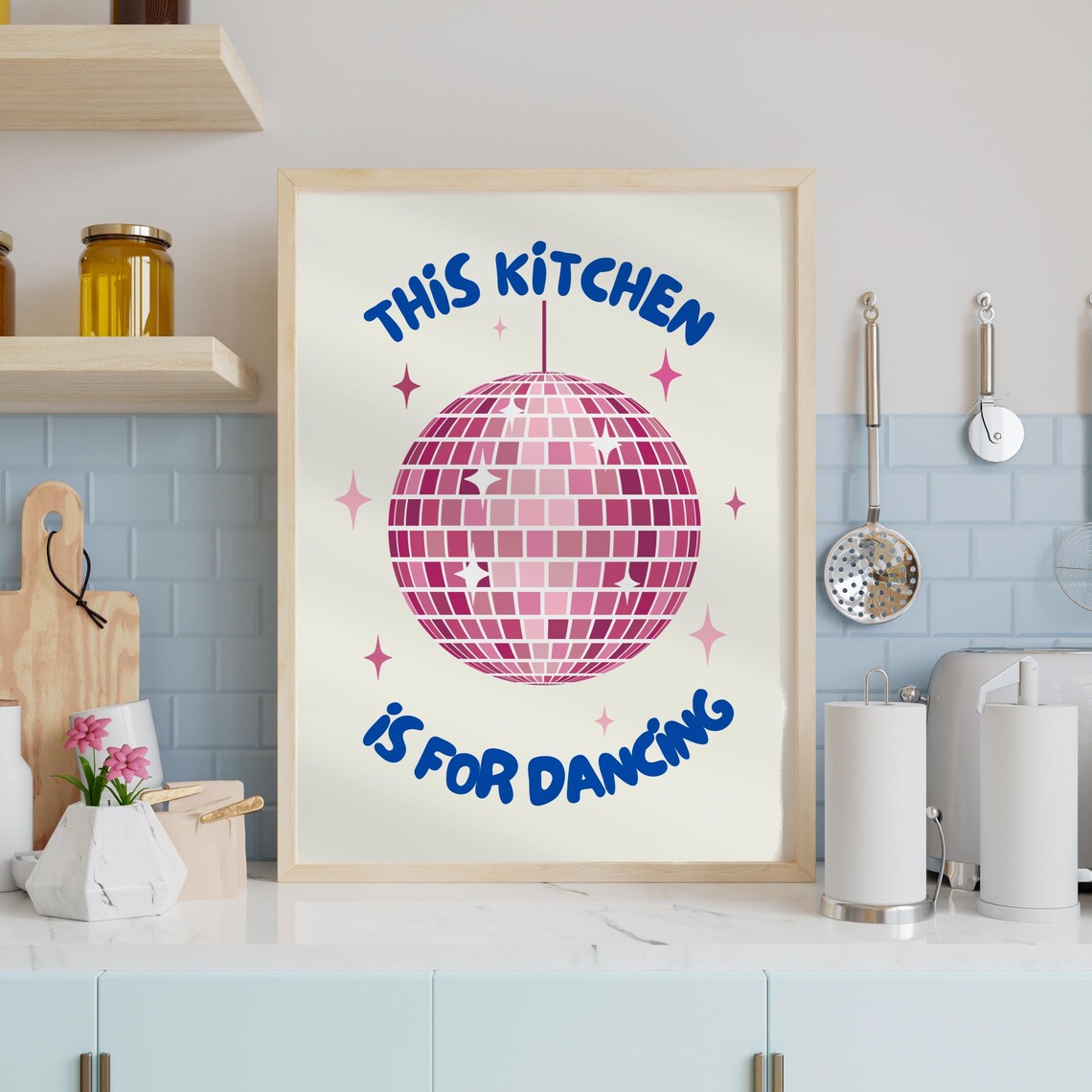Kitchen Disco Ball Print, Retro Kitchen Decor - Image 4